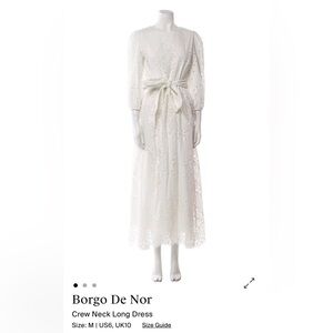 Borgo De Nor White Long Sleeve Dress